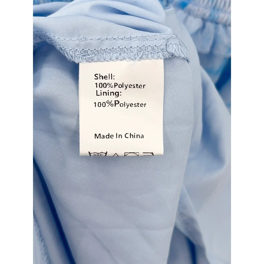 B26 Petal & Pup Fionna Floral Maxi Dress L Blue Flowy Summer Wedding Guest - Picture 12 of 12